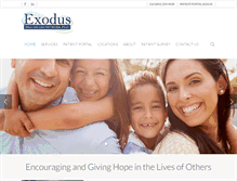 Tablet Screenshot of exodushealthcare.com